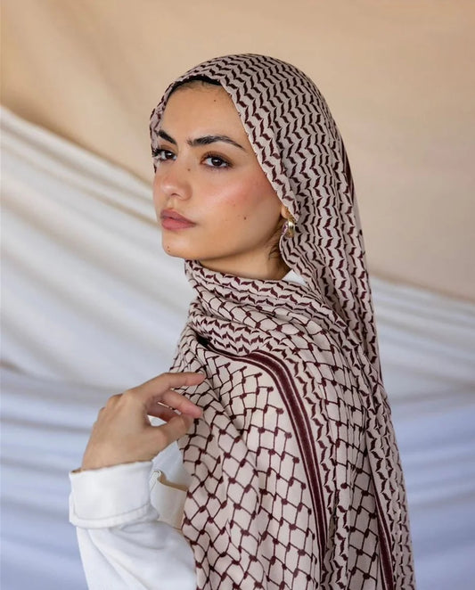 Keffiyeh Hijab Brown
