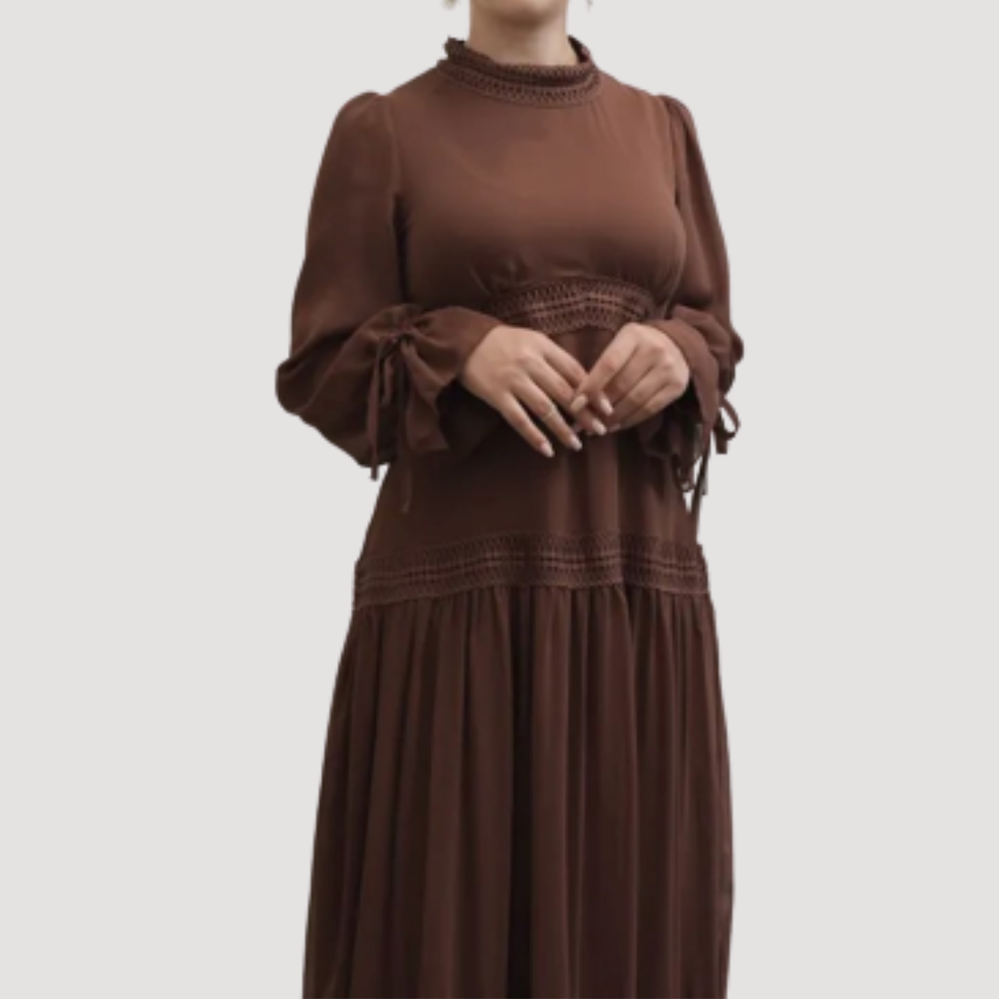 Chiffon Kaftan Modest Dress | Maxi Abaya Dress