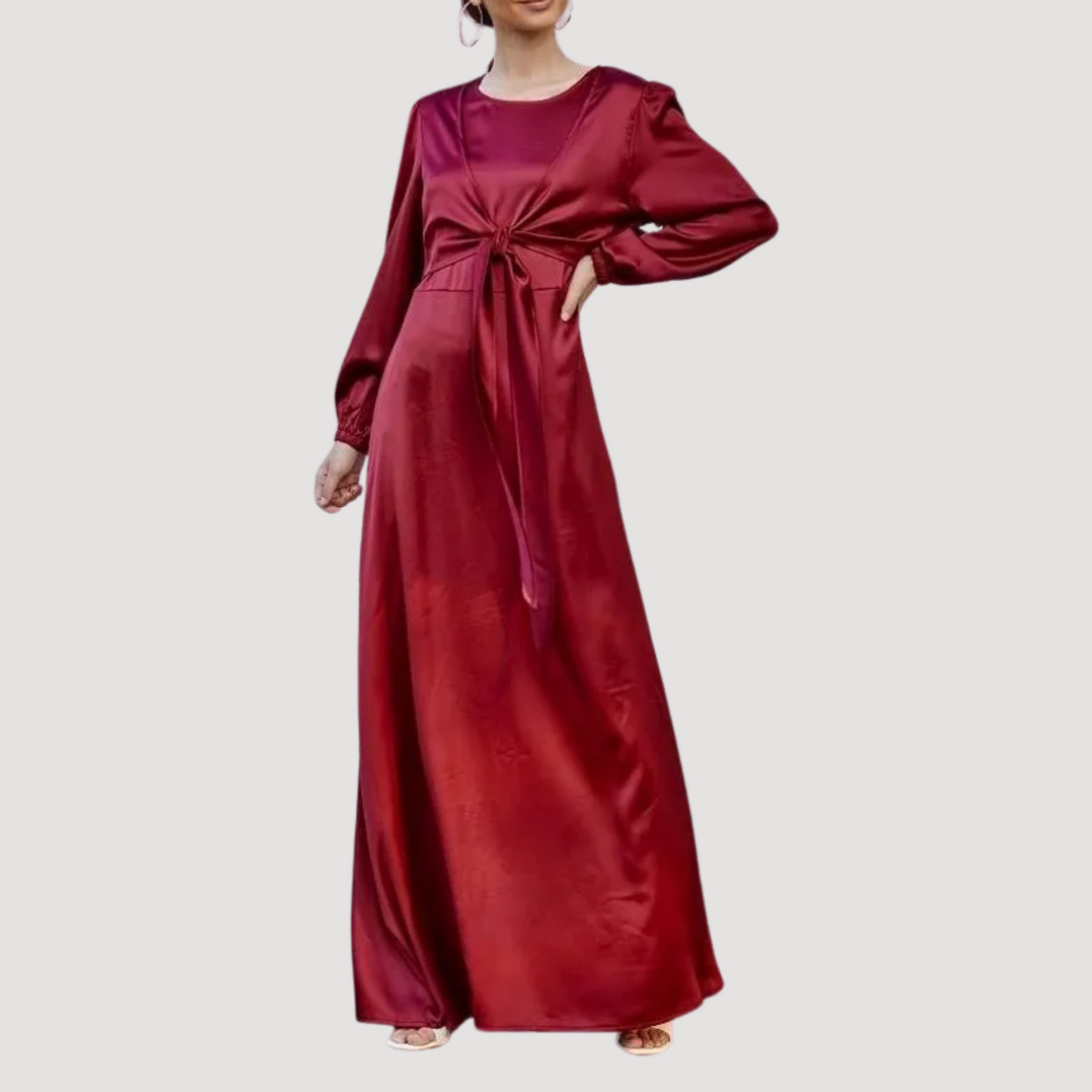 Satin Luxury Wrap Modest Dress | Maxi Abaya Canada