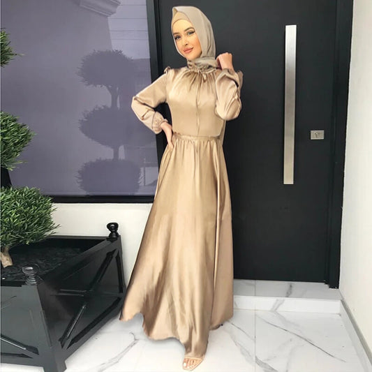 Satin Luxury Maxi Modest Dress | Maxi Abaya Canada