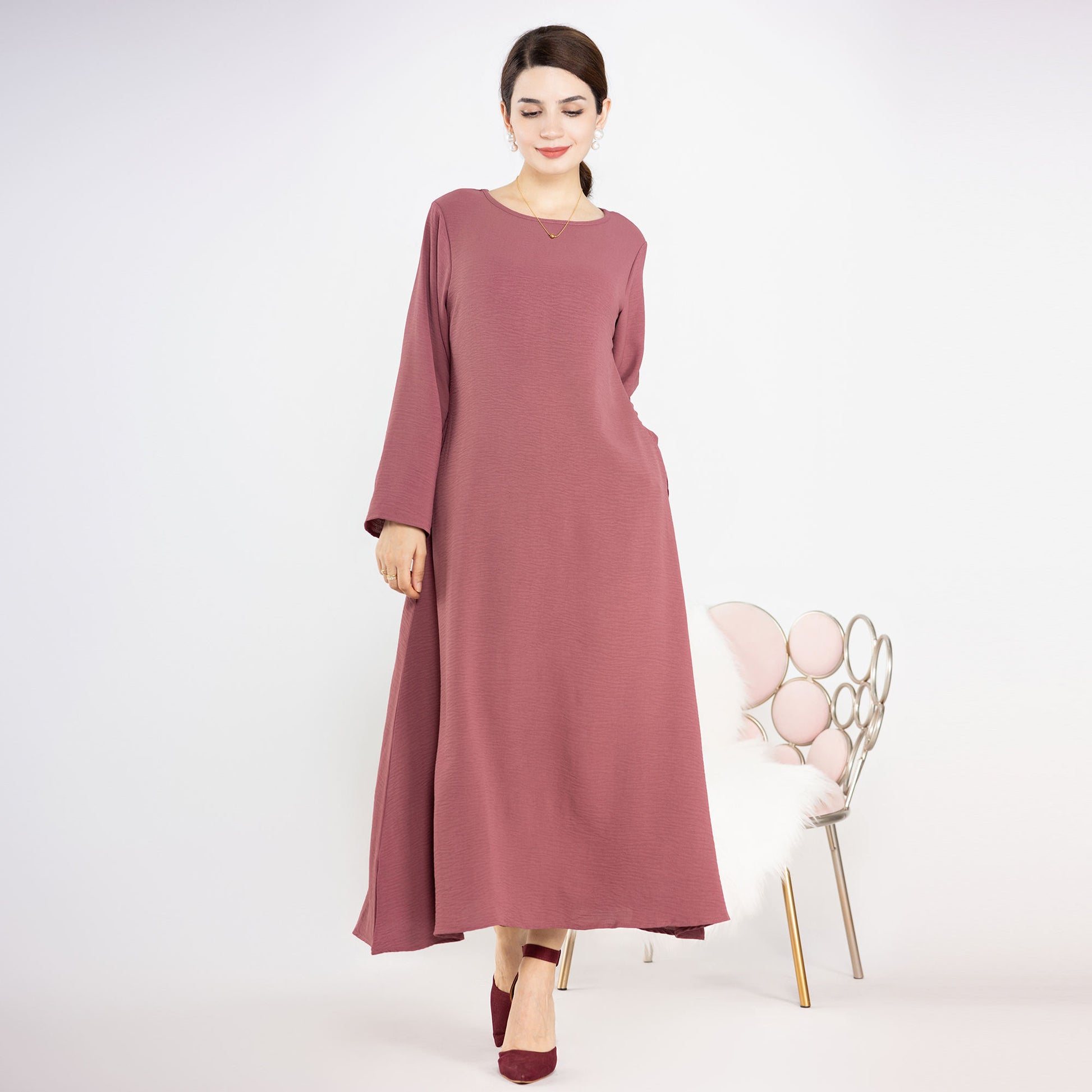 Simple Abaya - Long Modest Dress - Abaya Dress in Canada