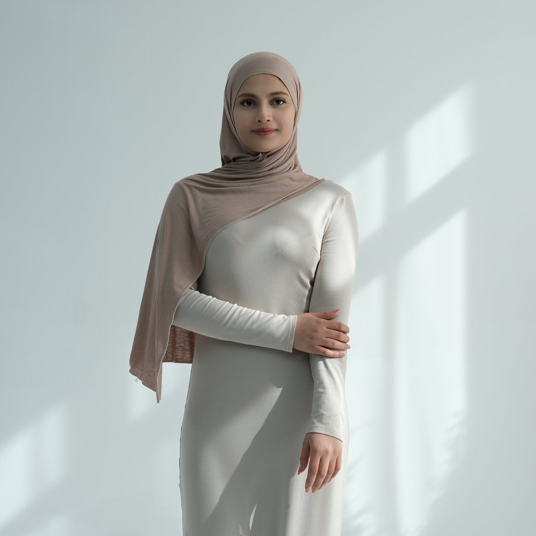 Soft Jersey Modest Maxi Dress – Modest Layering Essential – GABAAZ  Collection